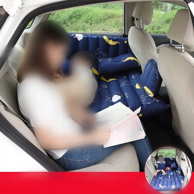 Bērnu automašīnas matracis ar pumpīti, zvaigžņu raksts