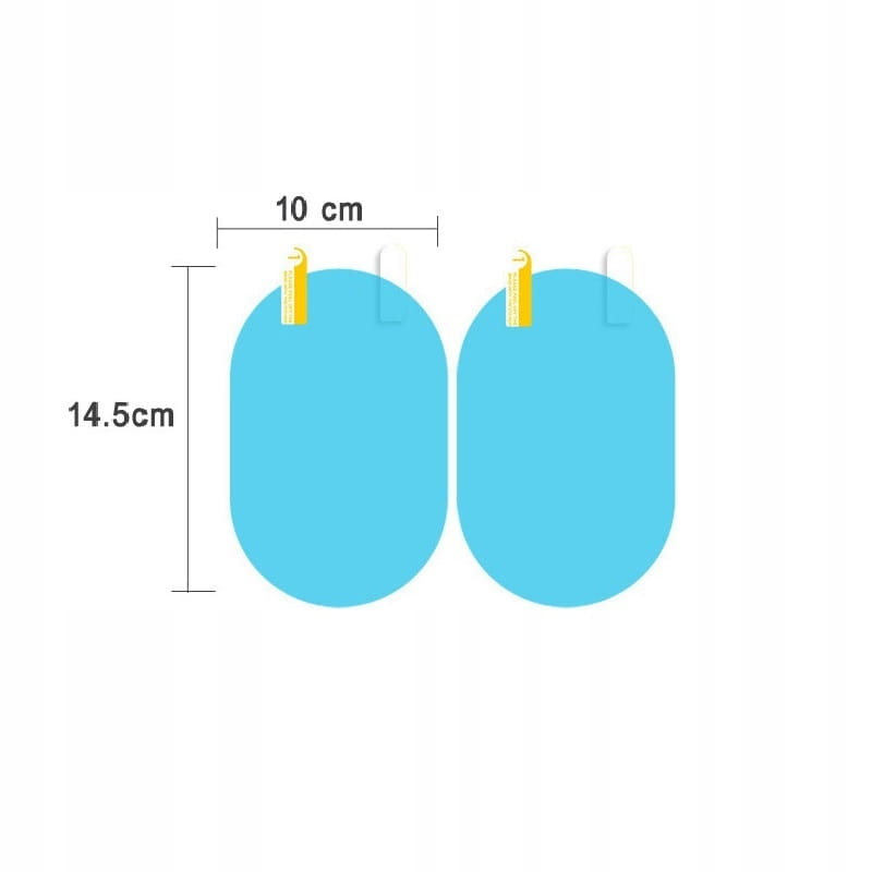 Spoguļplēve PRETMIGLASĪŠANAI, ūdensnecaurlaidīgas uzlīmes 2x