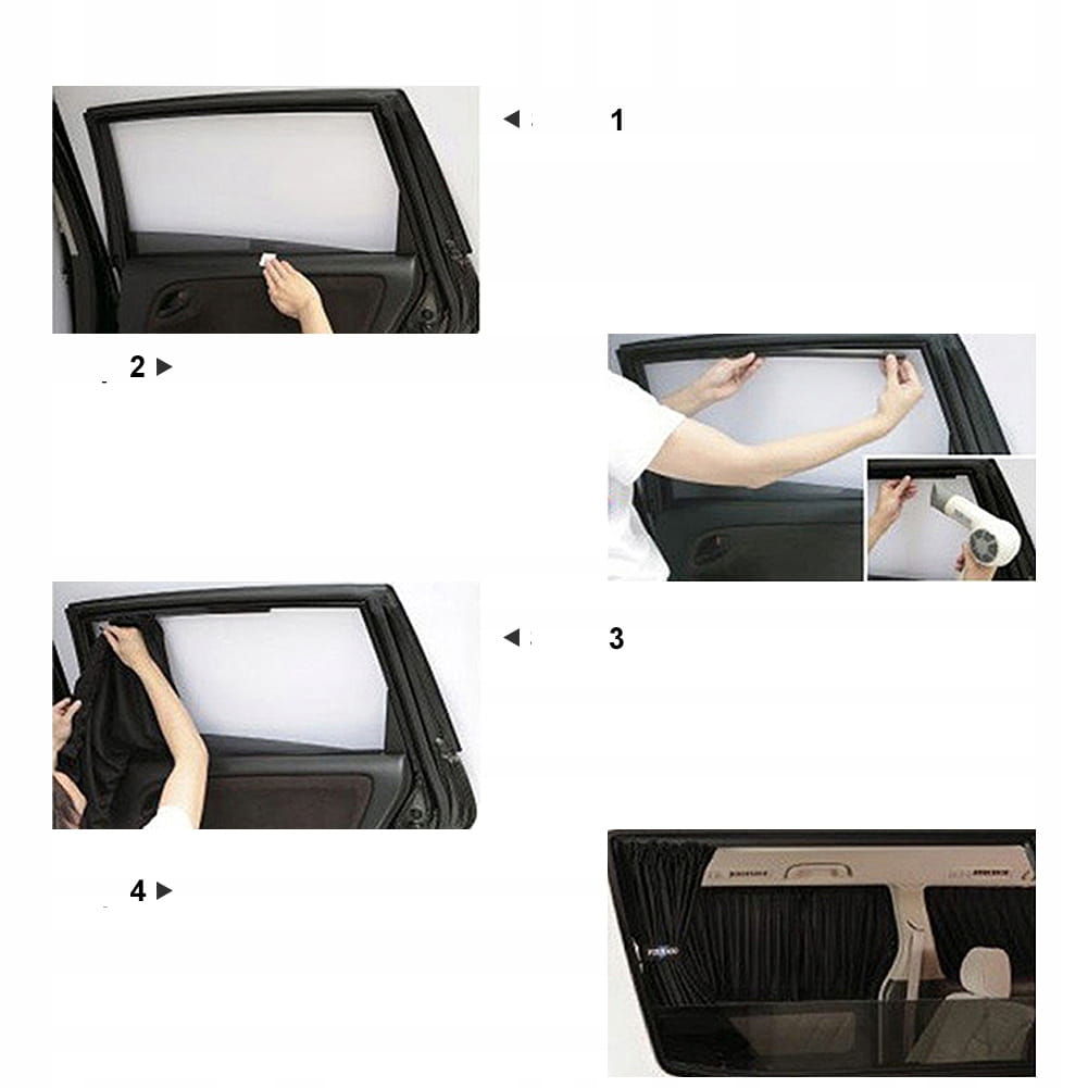 Saules aizsargu aizkari, melni 50x39, automašīnai, jahtai, TIR