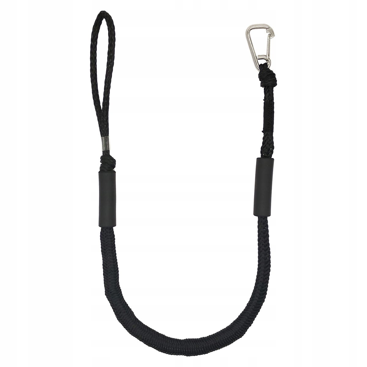 Elastīga melna pietauvošanās virve 165 cm laivām