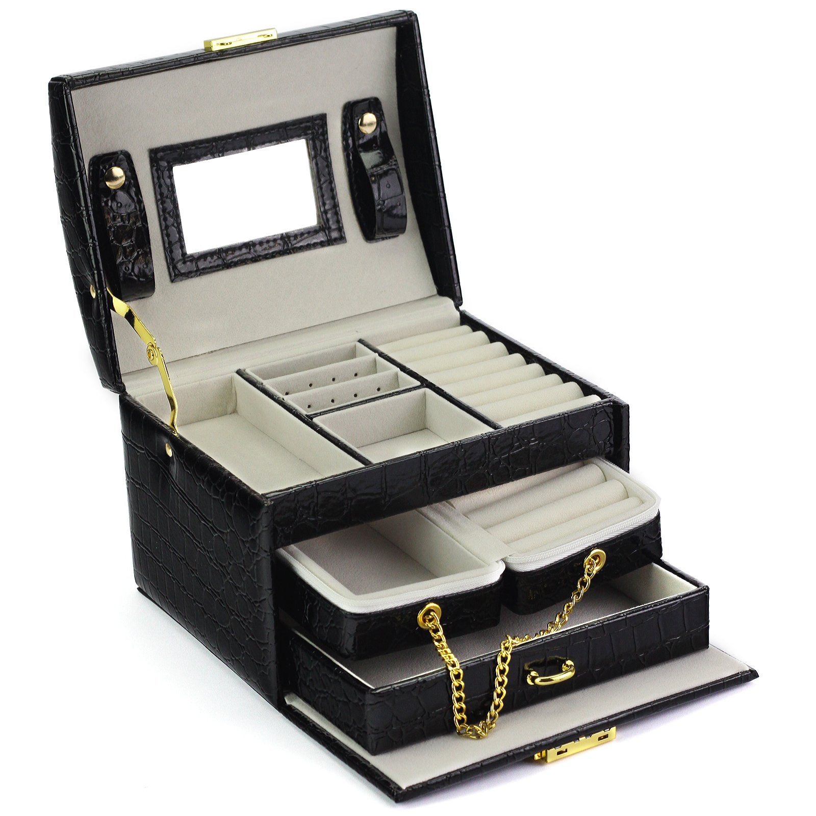 PATRIZIA BEAUTY-18013-BL juodas lagaminėlis czarny