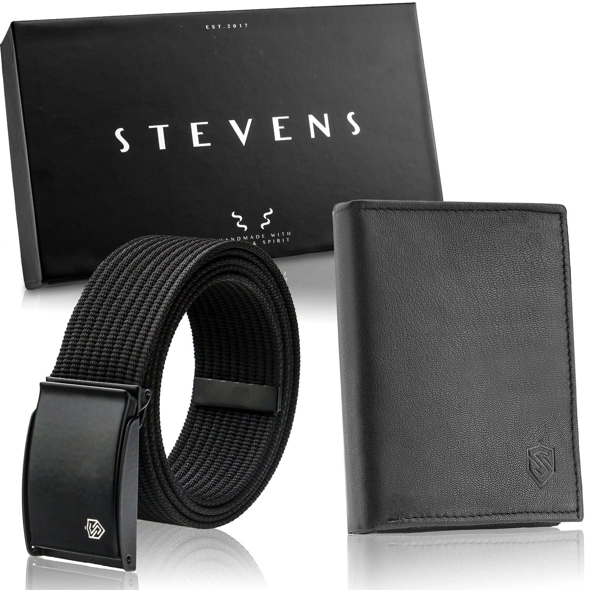 Vīriešu jostas un ādas maka komplekts STEVENS D6
