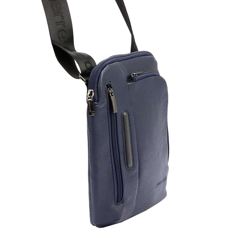 Vīriešu zila „crossbody“ soma Pierre Cardin, ekoloģiskā āda