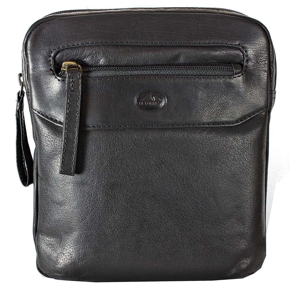 Vīriešu ādas crossbody soma EL FORREST MB10-61/67, melna