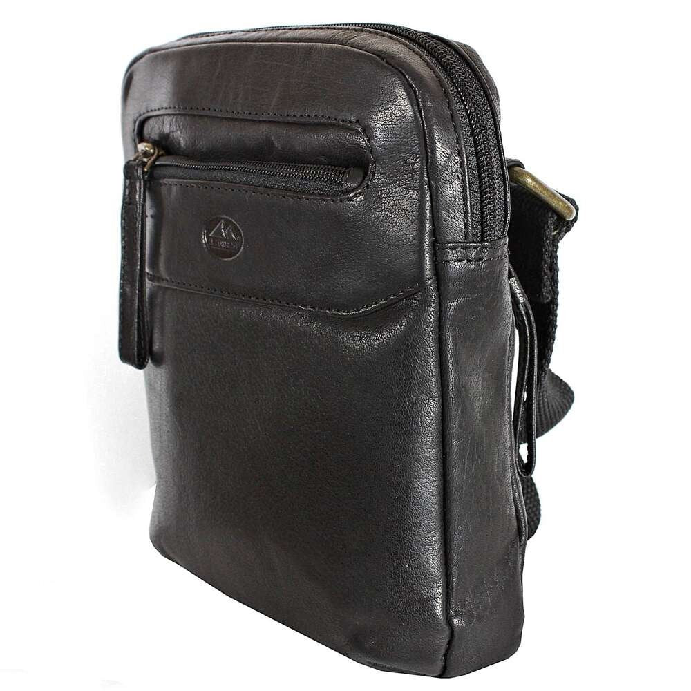 Vīriešu ādas crossbody soma EL FORREST MB10-61/67, melna