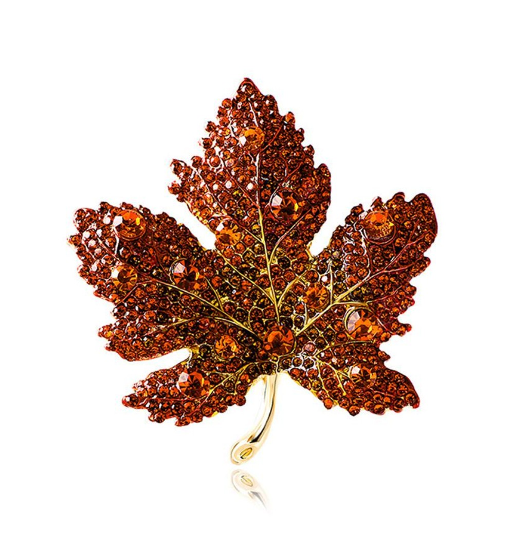 Broša sievietēm - kļavas lapa M2