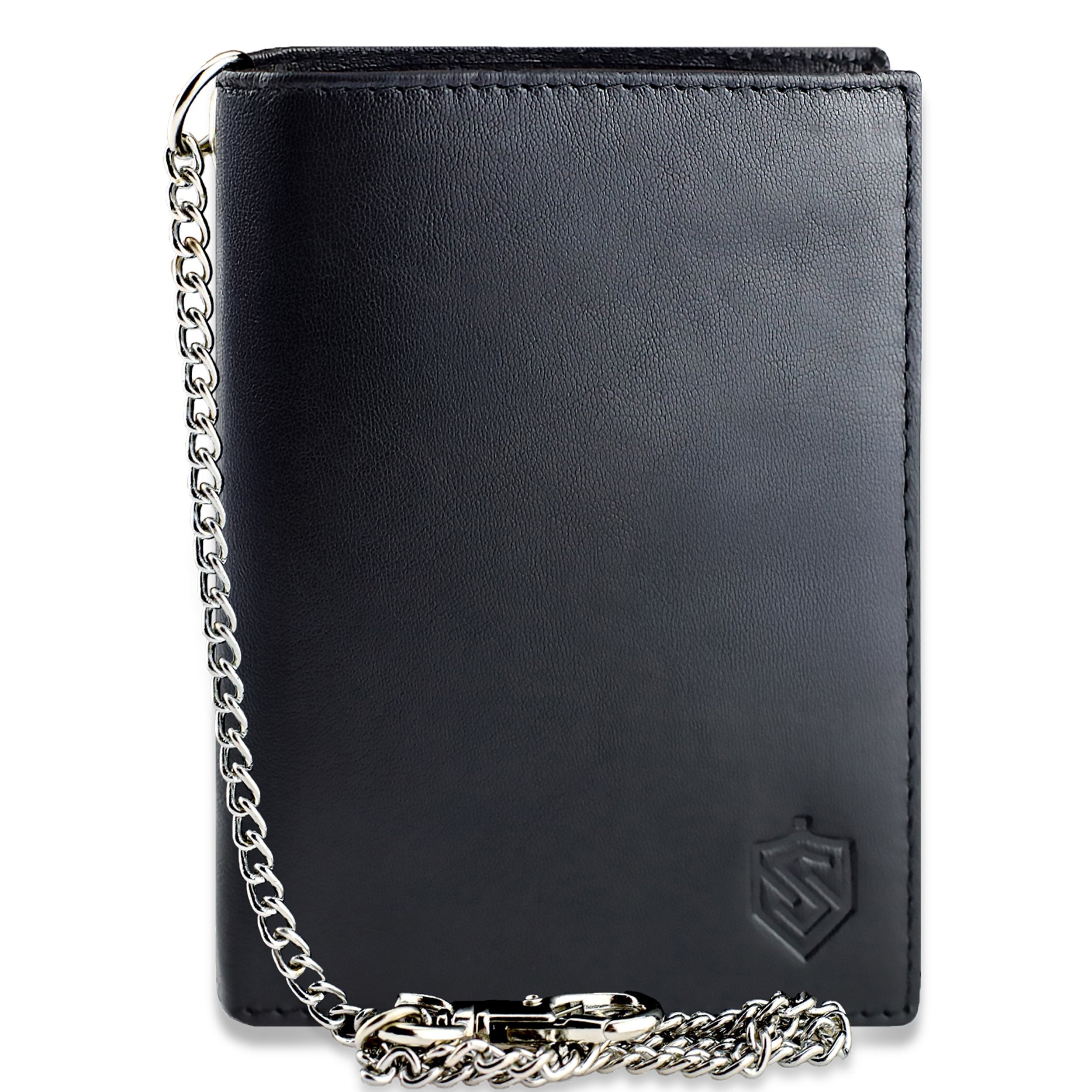 Vīriešu ādas maks STEVENS ar metāla ķēdīti S198