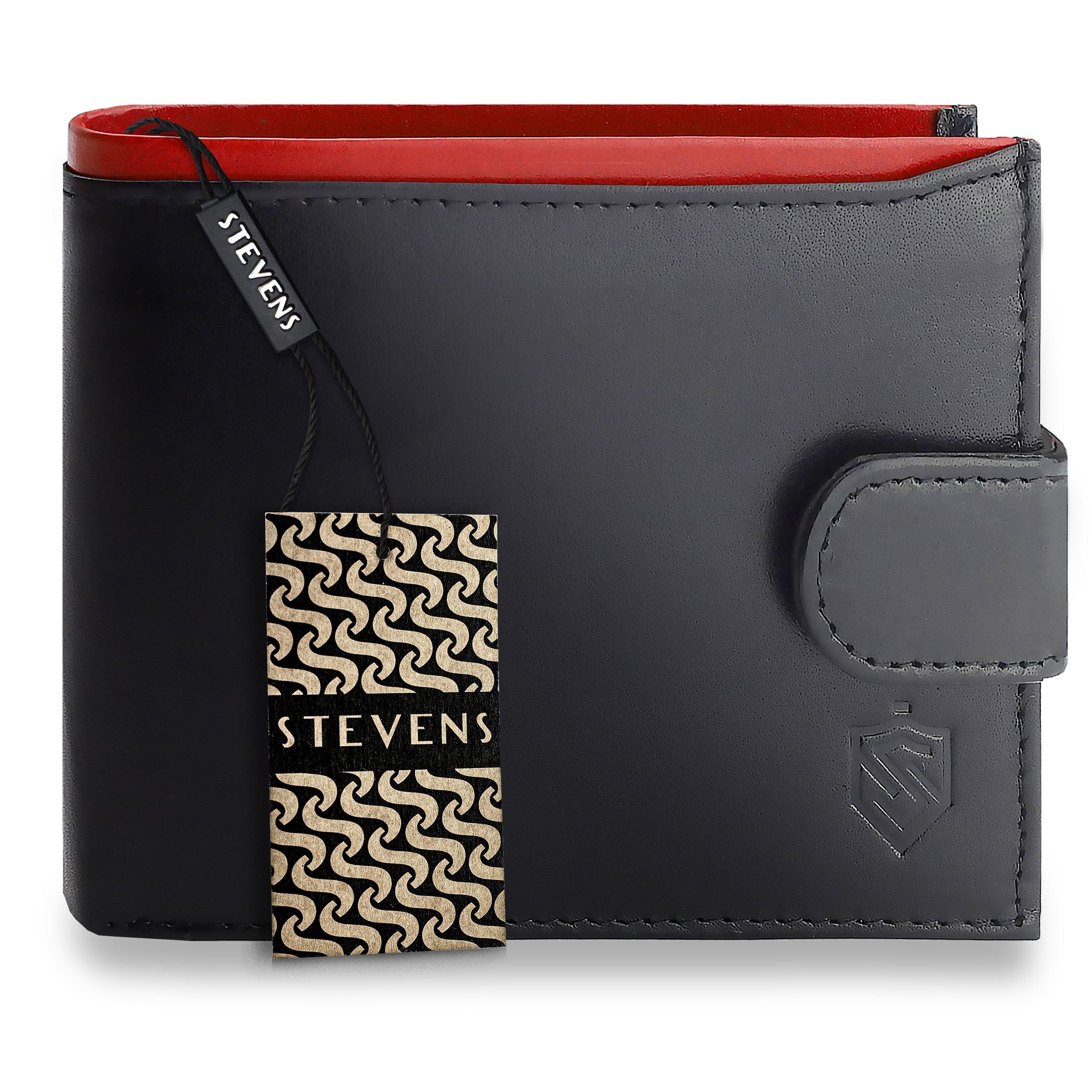 Vīriešu īstas ādas maks Stevens Z06-325A, melns