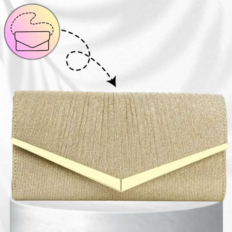 Maza sieviešu rokassomiņa S115 zelta krāsā R806