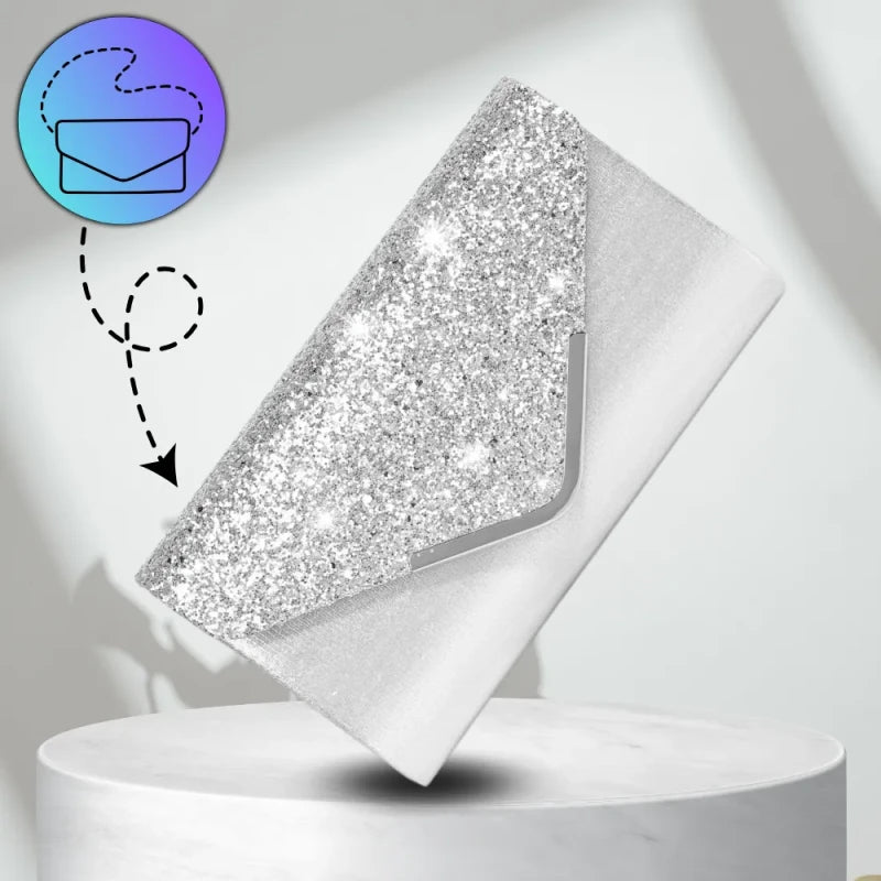 Maza sieviešu rokassomiņa S12 sudraba krāsā R798