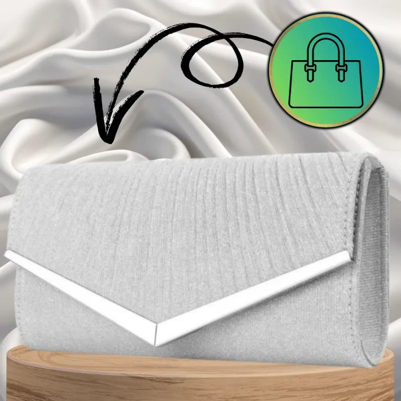 Maza sieviešu rokassomiņa S115 sudraba krāsā R804