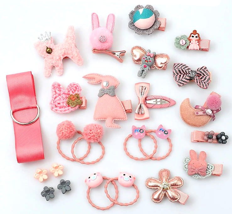 Bērnu matu sprādžu komplekts 24 gab. D24 N59