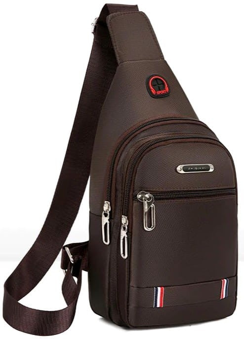 Vīriešu maza mugursoma, soma T107, brūna R224