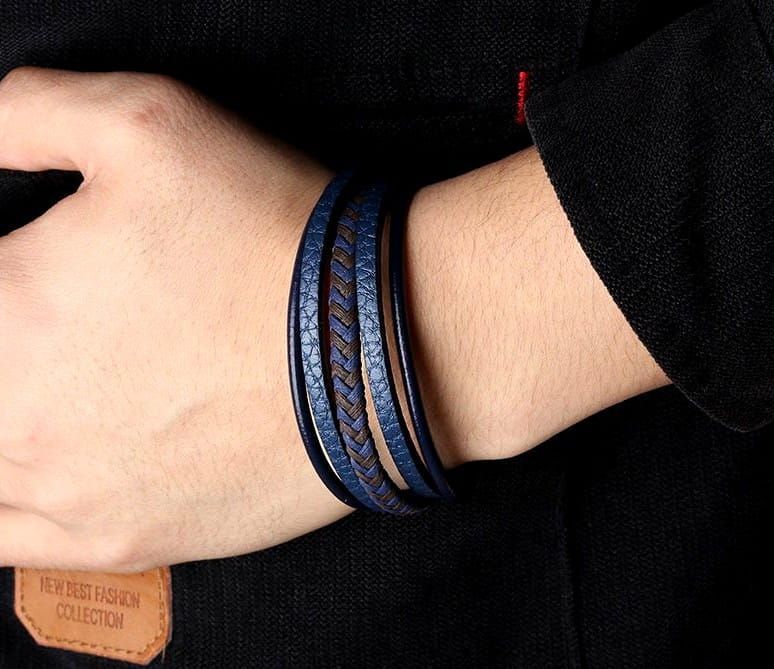 Vīriešu rokassprādze B11, zila A21