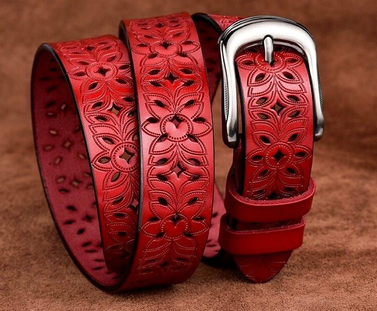 Sieviešu josta H129, sarkana