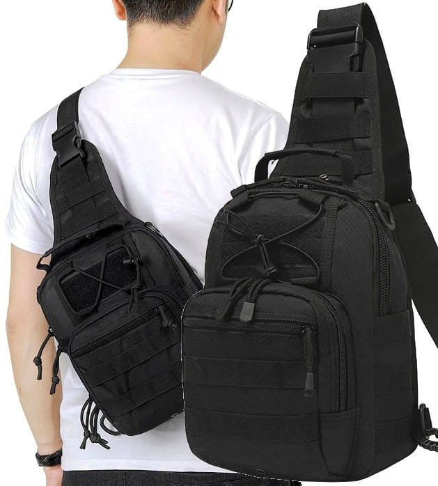 Vīriešu taktiskā mugursoma T126, melna R21