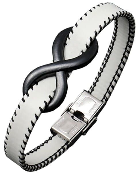 Vīriešu rokassprādze F88, balta A13