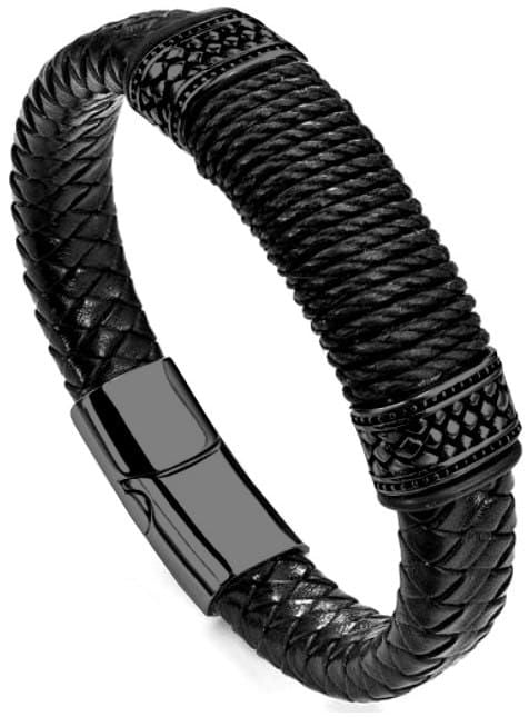 Vīriešu rokassprādze B22, melna A17