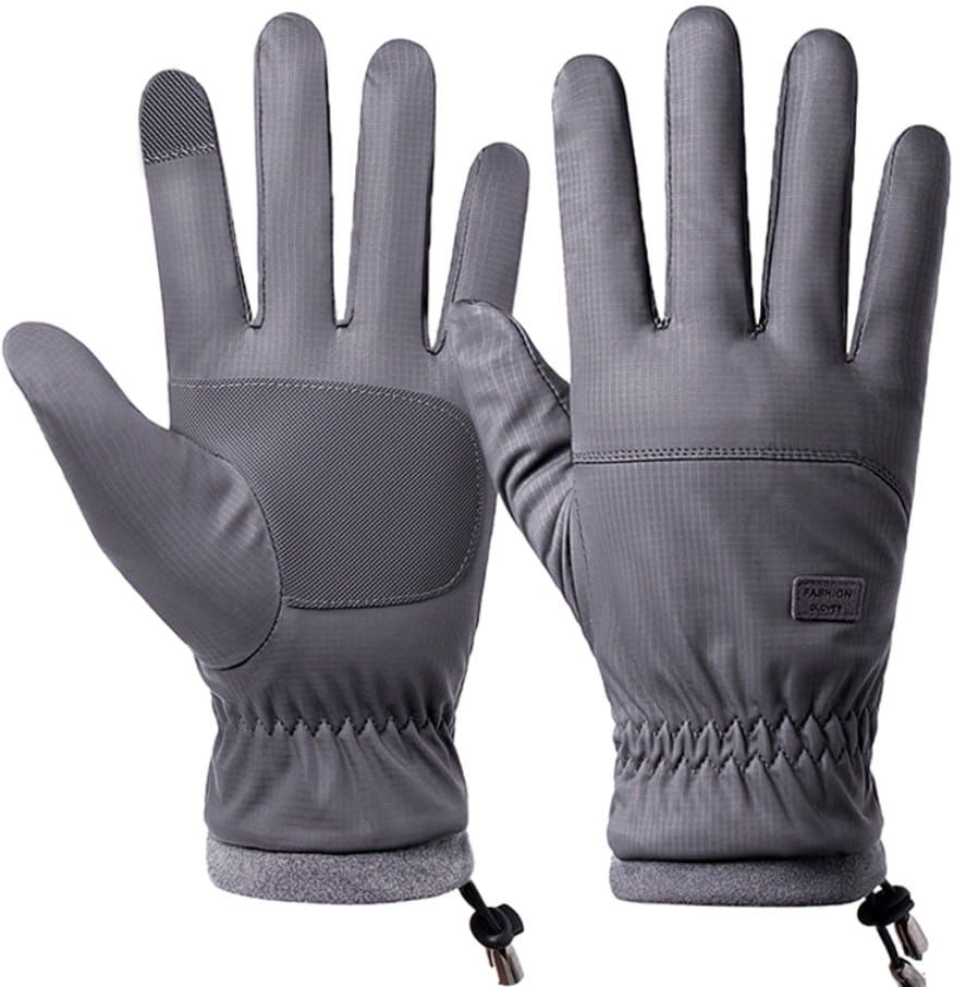 Vīriešu ūdensnecaurlaidīgi ziemas cimdi KR73, pelēki