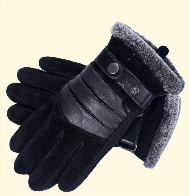 Vīriešu ziemas cimdi KR74, melni