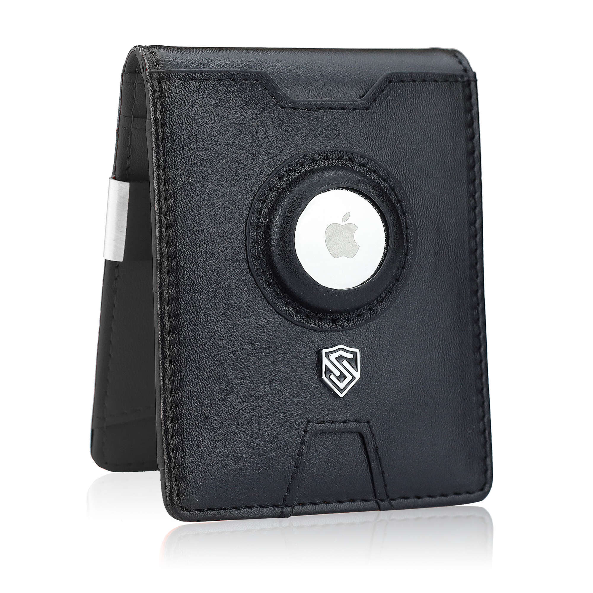 Vīriešu ādas maks Stevens Airtag BLK S187