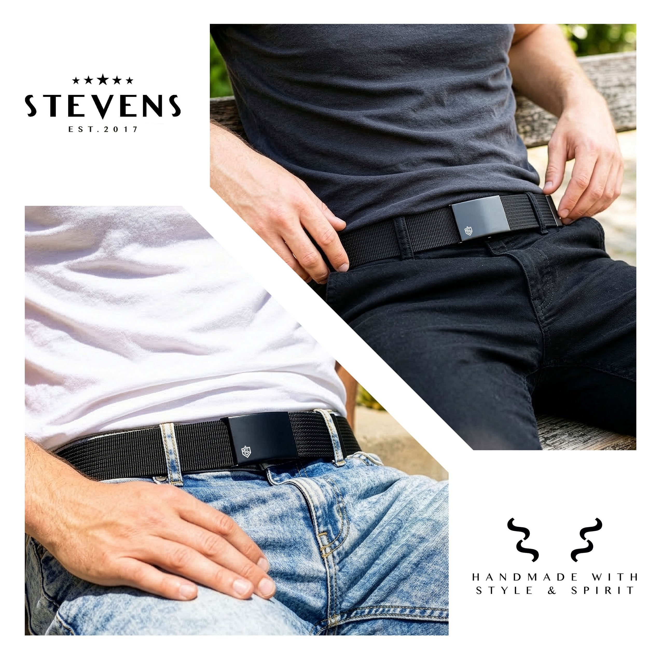 2 siksnu komplekts STEVENS melns, 135 cm XL, universāls D207