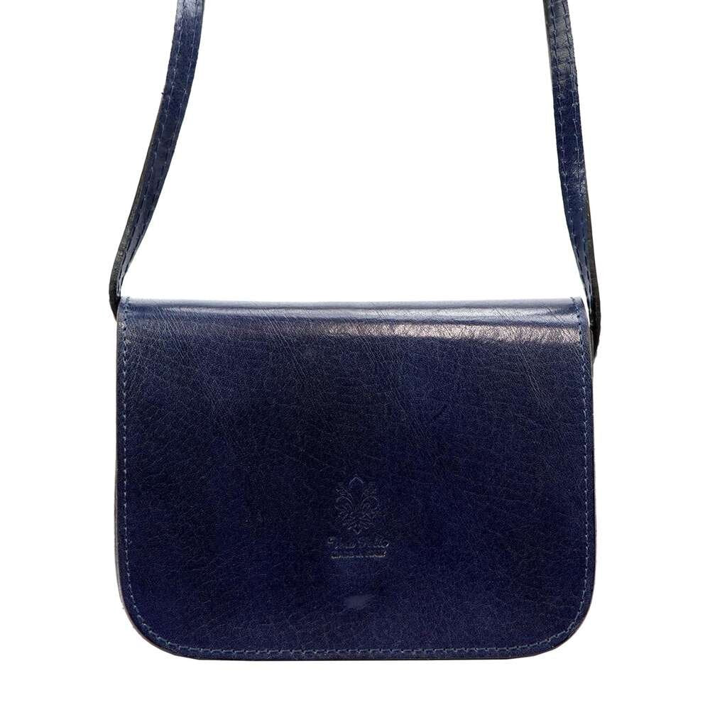 Florence 43 sieviešu dabīgās ādas soma "Crossbody", tumši zila