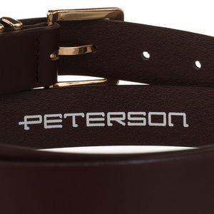 Rudas siauras moteriškas eko odos diržas Peterson D36101