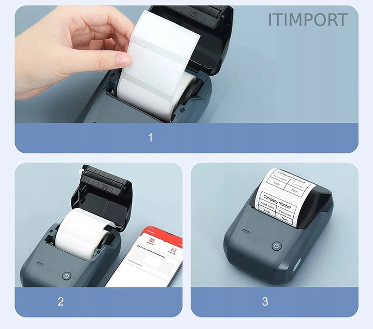 Termo uzlīmju printeris Niimbot B1, pārnēsājams, Bluetooth