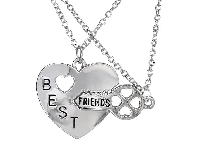 Draudzības kaklarotas "Labākie draugi" - Sirds un Atslēga (2 gab.)