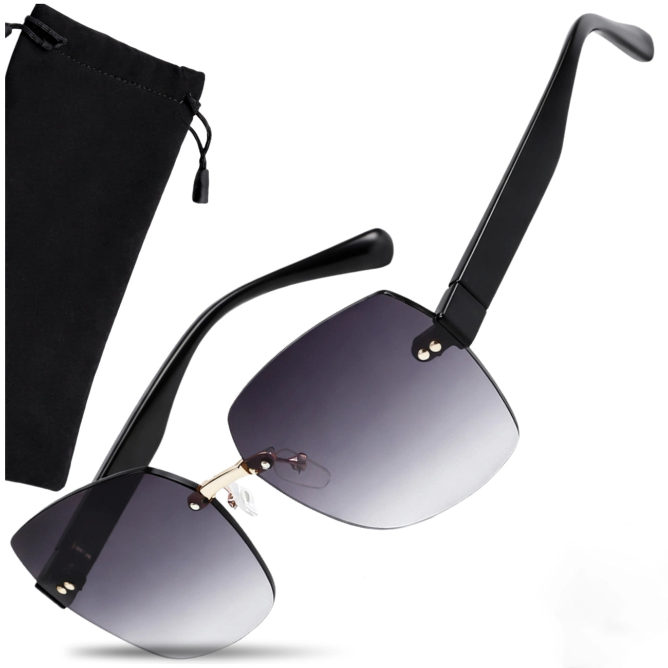 Berėmiai moteriški „katės akių“ akiniai UV400 D38