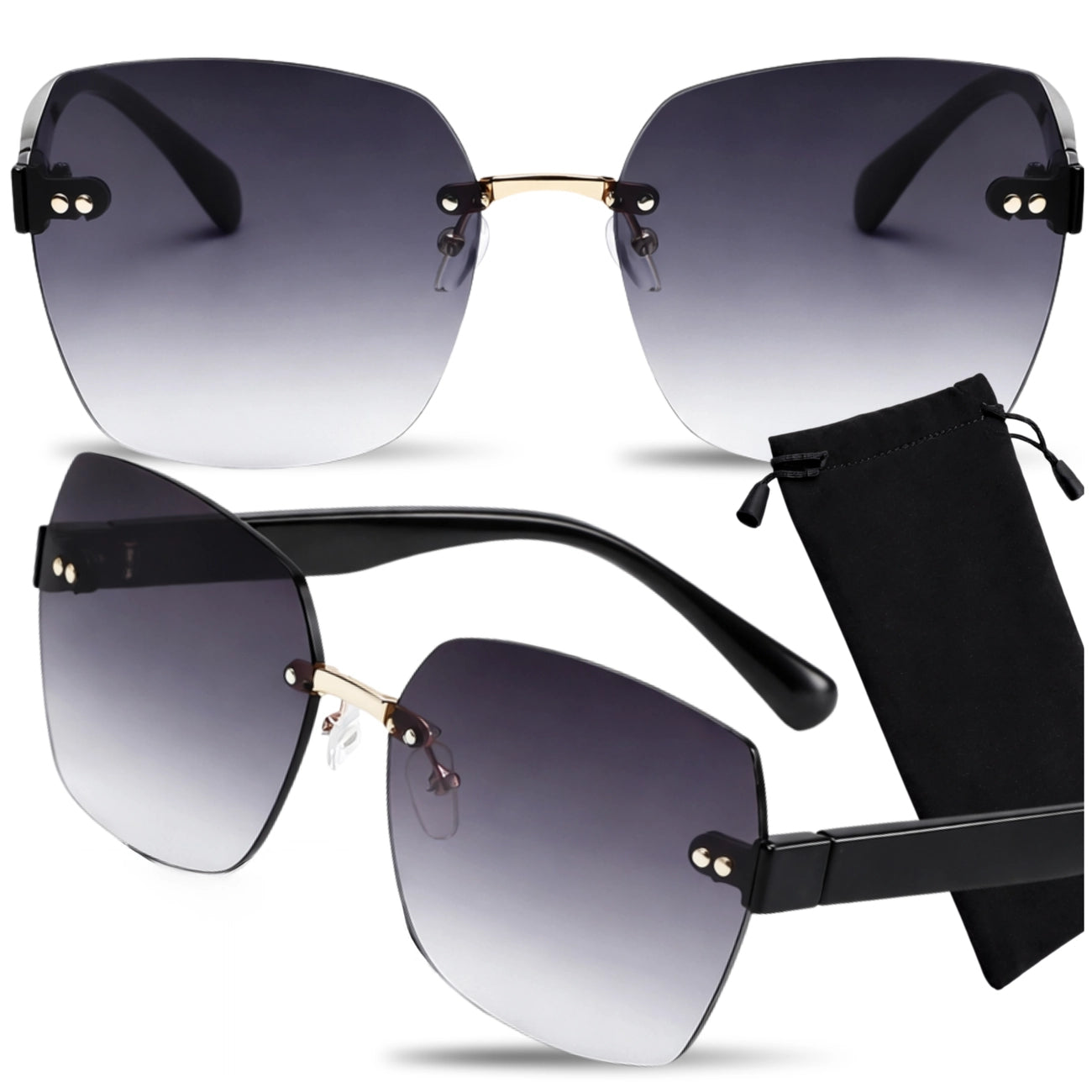 Berėmiai moteriški „katės akių“ akiniai UV400 D38