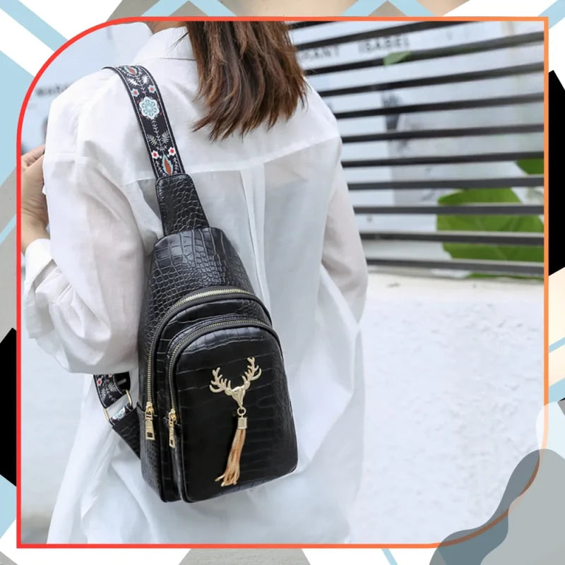 Sieviešu plecu soma, melna R501