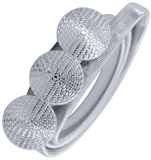 Sidabrinis elastingas metalinis diržas SNAKE D9