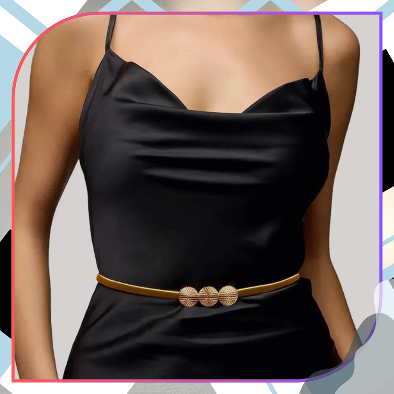 Elastinis metalinis diržas auksinis SNAKE D8