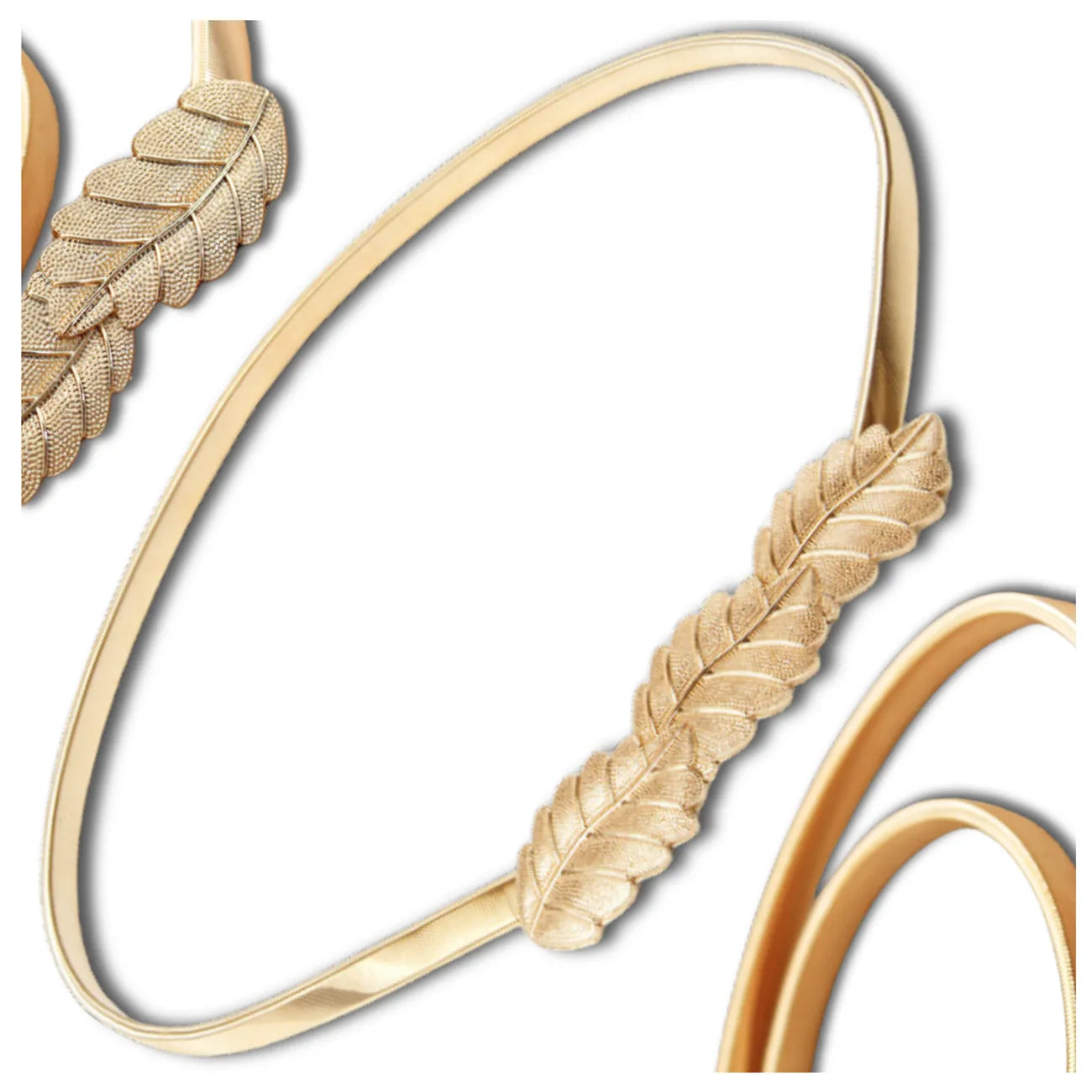 Elastinis metalinis diržas „Snake“ su lapeliais D6