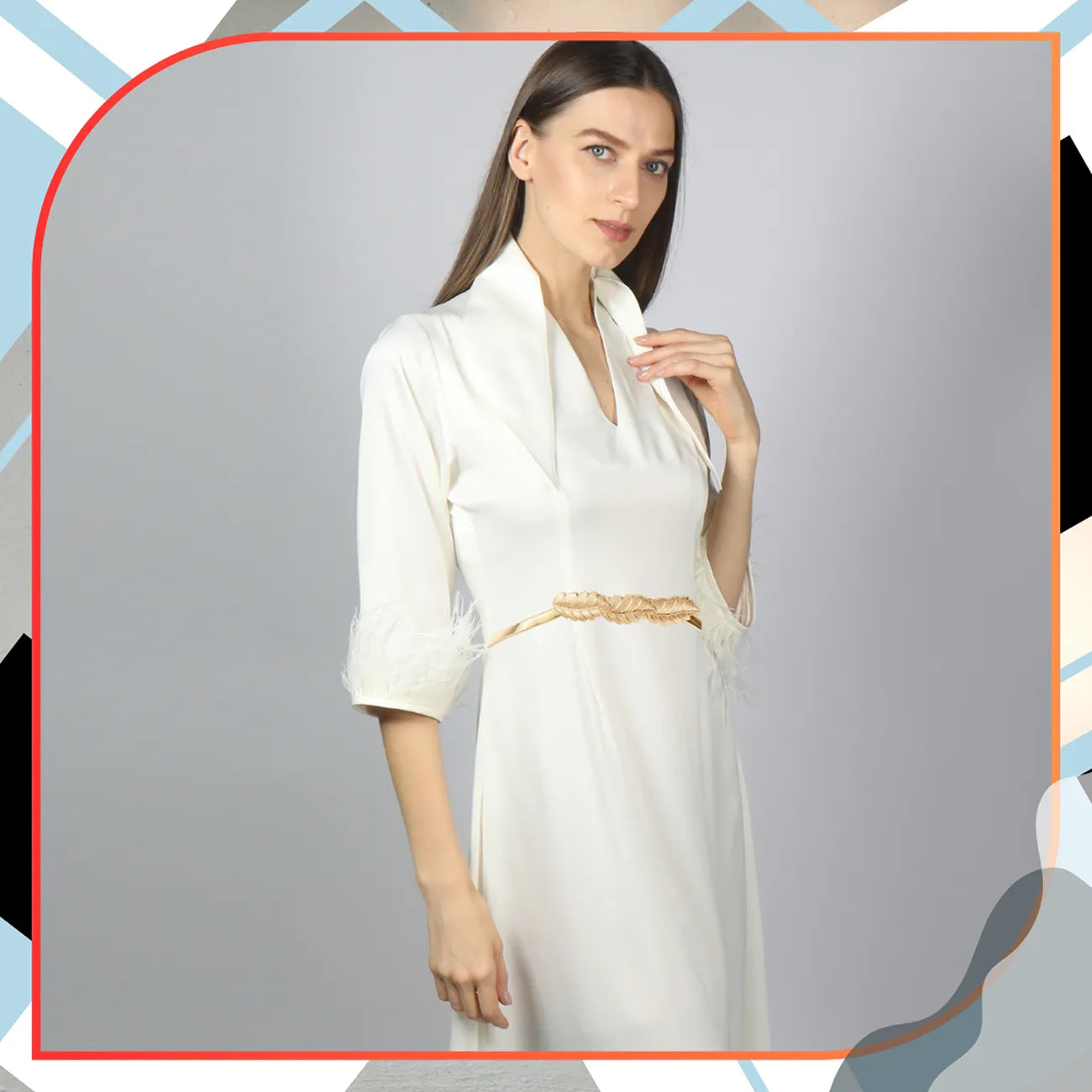 Elastinis metalinis diržas „Snake“ su lapeliais D6