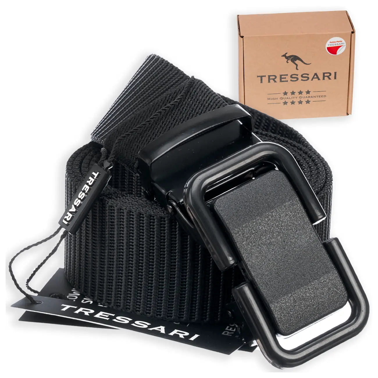 Taktiskā josta Tressari, melna, ar automātisku sprādzi