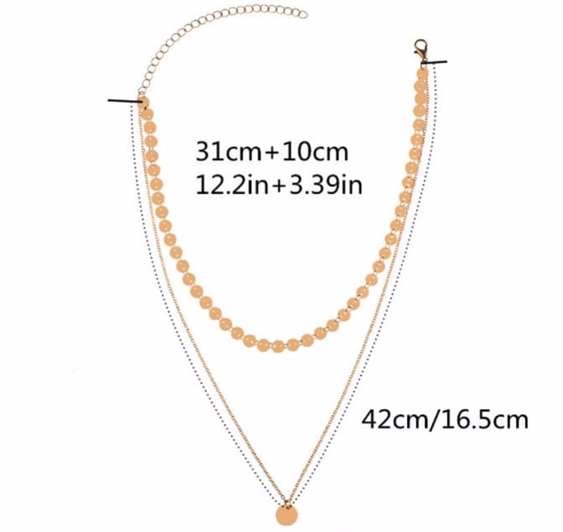 Dubultā kaklarota ar monētu