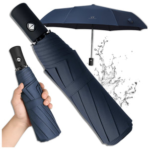 Sulankstomas automatinis skėtis Blue & Jewelry, 110 cm