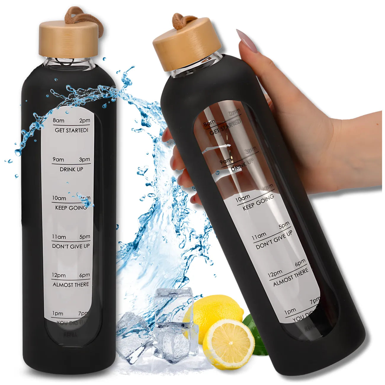 Tressari dzeramā pudele, 1000 ml, stikla