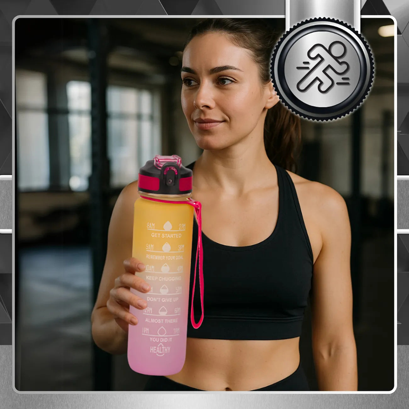 Dzeramā pudele Tressari, 1000 ml, PC plastmasa