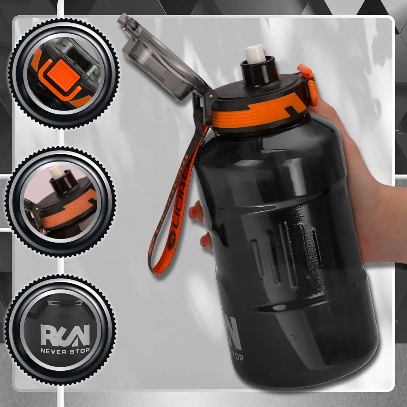 Tressari dzeramā pudele, 1500 ml, bez BPA