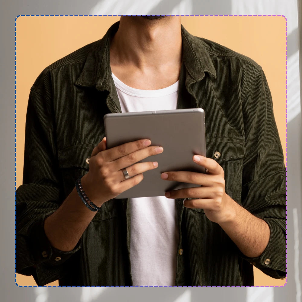 Vīriešu rokassprādze - īsta āda un akmeņi