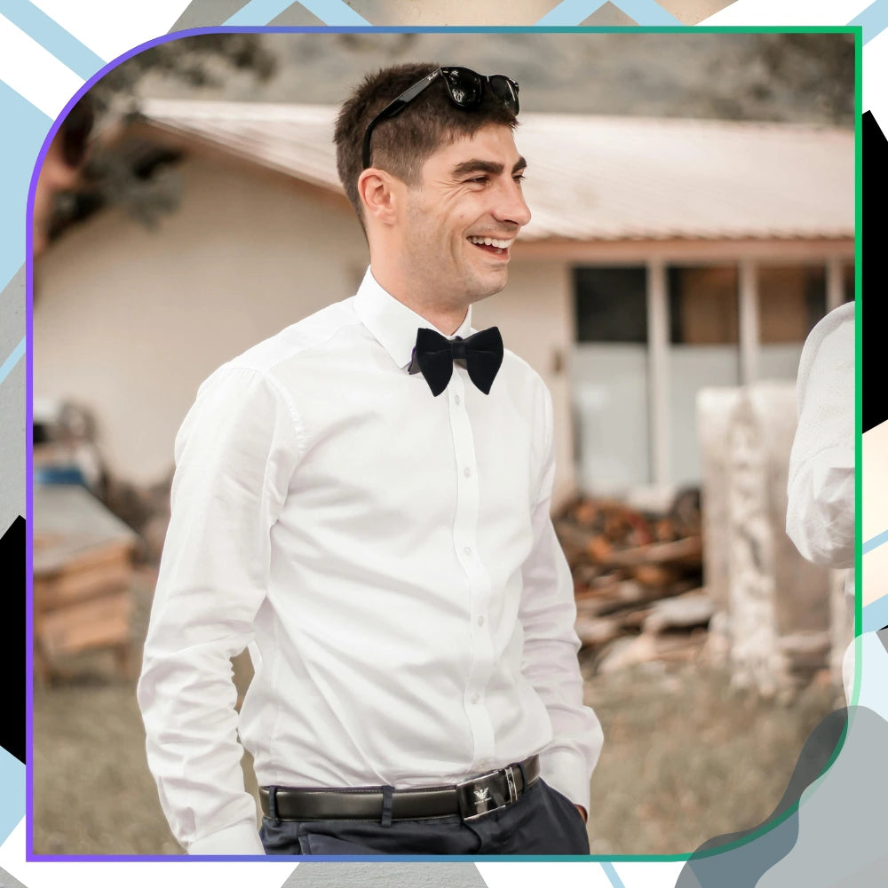 Vīriešu melna, regulējama samta varde