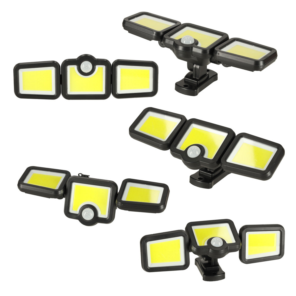 Saules LED lampa ar kustības un krēslas sensoru