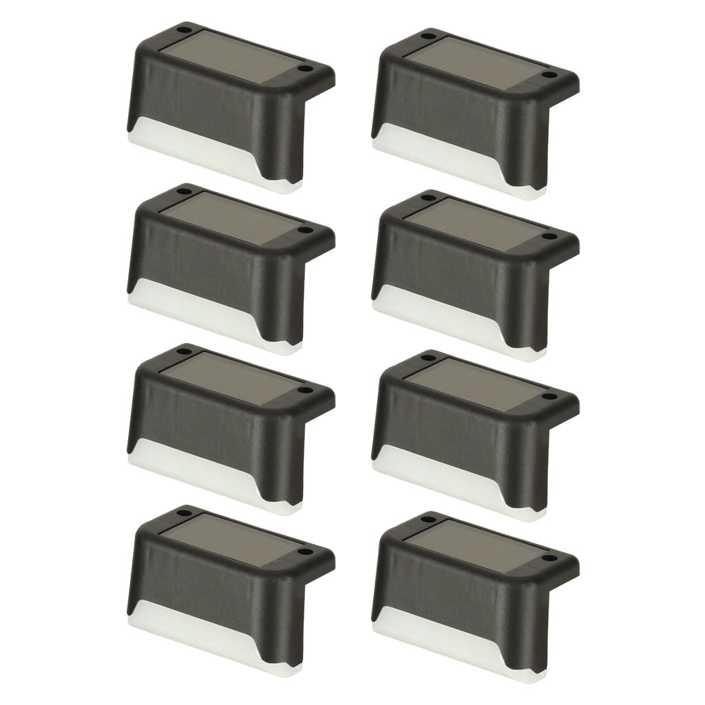 Āra LED saules lampas kāpnēm ar krēslas sensoru, 8 gab.