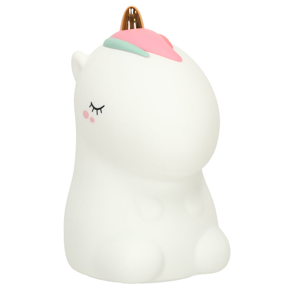 Bērnu silikona naktslampiņa LED vienradzis