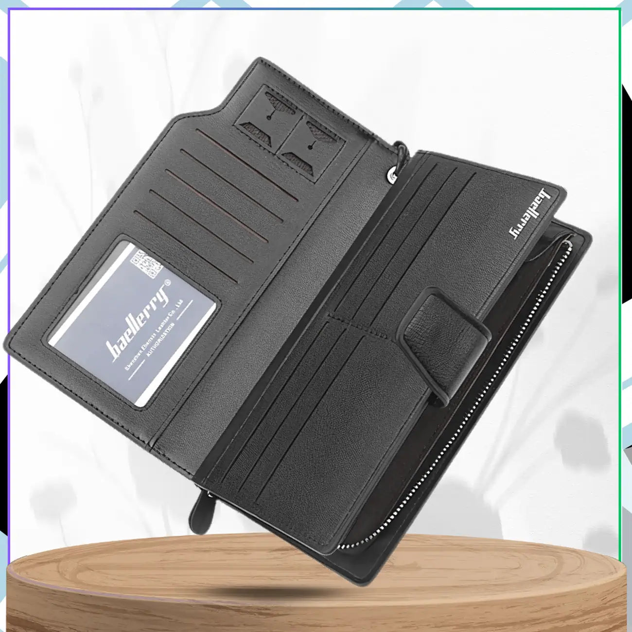 Vīriešu lielais maks, melns S516