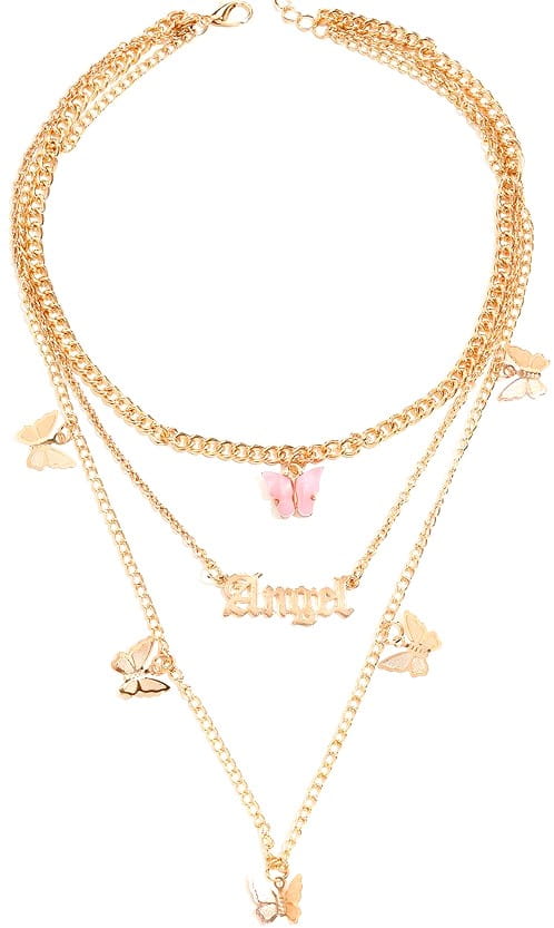 Zelta krāsas kaklarota ar dzīvības koka kulonu